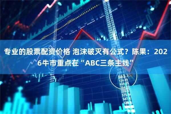 专业的股票配资价格 泡沫破灭有公式？陈果：2026牛市重点在“ABC三条主线”